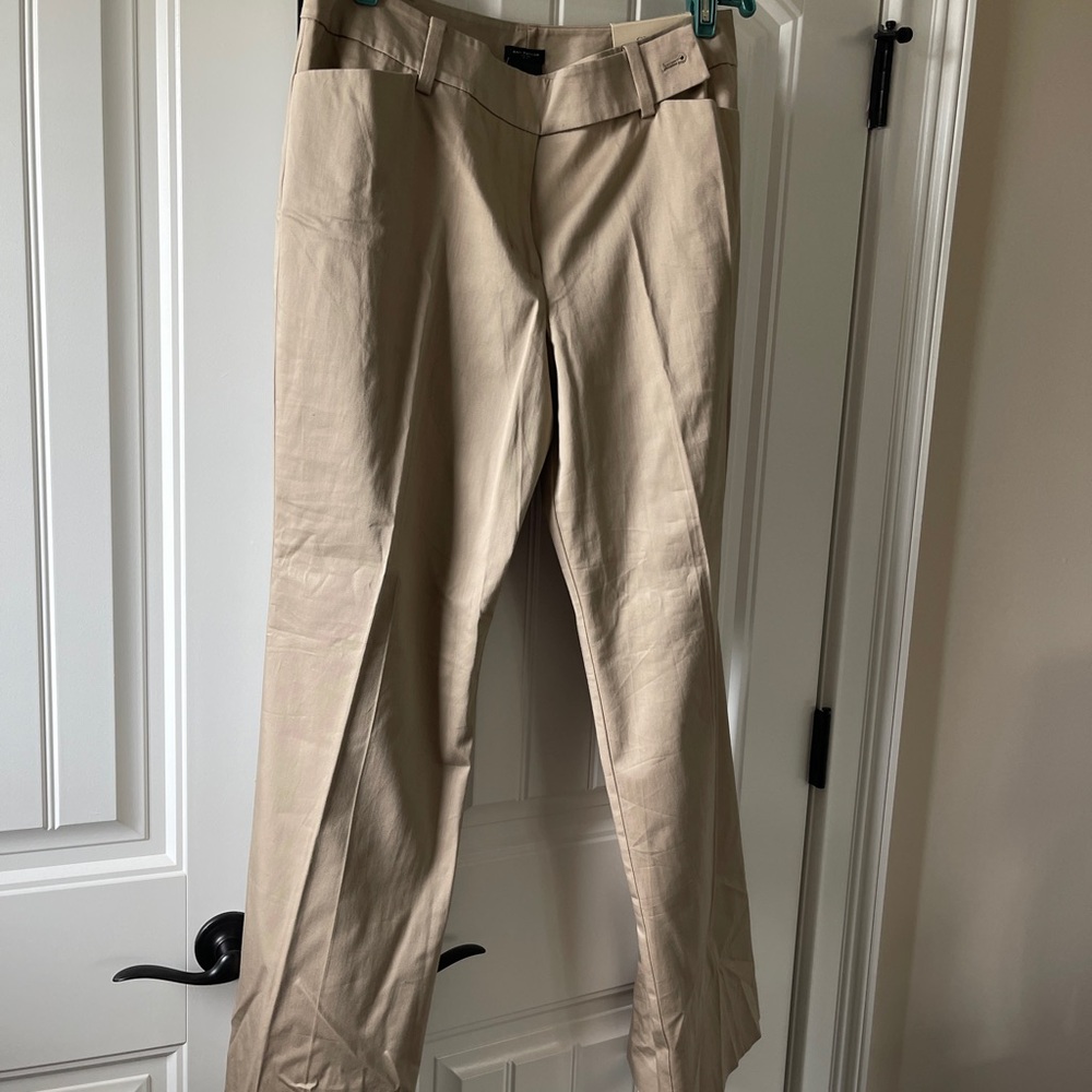 Ann Taylor Curvy Boot Leg Pants in Tan